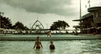 Singapore Swimming Club Jan 65
Singapore Swimming Club Jan 65

Me and my sister in the smaller pool. As kids we loved the Singapore Swimming Club and the Dockyard Pool. After we returned to the UK we had some holidays in Scarborough but somehow, the open air pool in Scarborough just didnâ€™t have the warm weather to go with it. 
Keywords: Singapore Swimming Club;1965
