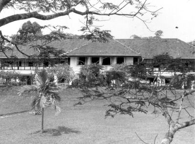 Singapore Naval Base Housing. Senior Officers Bungalow
Singapore Naval Base Housing. Senior Officers Bungalow 118 Kings Avenue. All the bungalows along Kings Avenue built around 1929 were allocated to Senior Dockyard Staff. The heads of the Dockyard Departments - Chief Mechanical Engineer, Chief Electrical Engineer, Chief Constructor, The Superintendent Naval Stores Officer etc. These officers were usually civilian but No 118 Kings Avenue was allocated to The Captain of the Singapore Royal Naval Dockyard a serving Naval Officer. 
Keywords: Kings Avenue