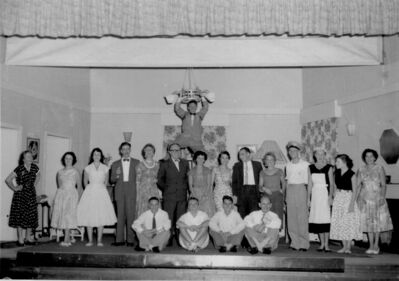 The Naval Base Theatre Club. 'The Whole Towns Talking' 1958 (Cast)
