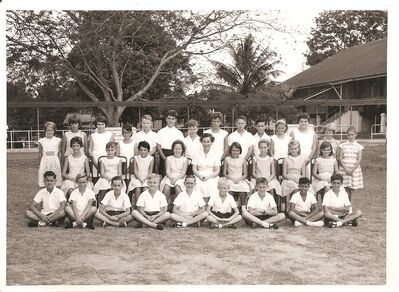 Royal Naval Base School Class 1963
Royal Naval School class photo taken by T K Lee on 12 July 1963. Malcolm Banks 4th from right back row.

